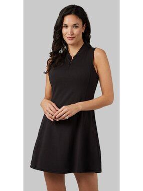 32 DEGREES WOMEN'S BLACK 1/4 ZIP ACTIVE BRA DRESS MEDIUM